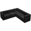  Manufacturer Color_Black -- Meridian Quincy Fabric 5 pc Sectional IMAGE 5