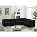  Manufacturer Color_Black -- Meridian Quincy Fabric 6 pc Sectional IMAGE 2