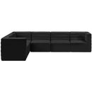  Manufacturer Color_Black -- Meridian Quincy Fabric 6 pc Sectional IMAGE 3