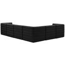  Manufacturer Color_Black -- Meridian Quincy Fabric 6 pc Sectional IMAGE 5