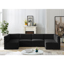  Manufacturer Color_Black -- Meridian Quincy Fabric 6 pc Sectional IMAGE 2