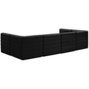  Manufacturer Color_Black -- Meridian Quincy Fabric 6 pc Sectional IMAGE 3