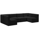  Manufacturer Color_Black -- Meridian Quincy Fabric 6 pc Sectional IMAGE 5
