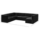  Manufacturer Color_Black -- Meridian Quincy Fabric 7 pc Sectional IMAGE 16