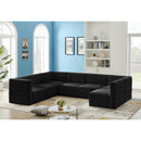  Manufacturer Color_Black -- Meridian Quincy Fabric 7 pc Sectional IMAGE 2
