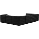  Manufacturer Color_Black -- Meridian Quincy Fabric 7 pc Sectional IMAGE 4