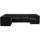  Manufacturer Color_Black -- Meridian Quincy Fabric 7 pc Sectional IMAGE 5