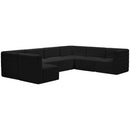  Manufacturer Color_Black -- Meridian Quincy Fabric 7 pc Sectional IMAGE 6