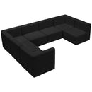  Manufacturer Color_Black -- Meridian Quincy Fabric 7 pc Sectional IMAGE 7