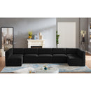  Manufacturer Color_Black -- Meridian Quincy Fabric 7 pc Sectional IMAGE 2