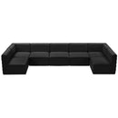  Manufacturer Color_Black -- Meridian Quincy Fabric 7 pc Sectional IMAGE 4