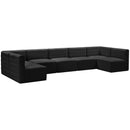  Manufacturer Color_Black -- Meridian Quincy Fabric 7 pc Sectional IMAGE 5