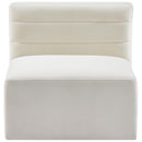  Manufacturer Color_Cream -- Quincy Cream Velvet Upholstered Comfort Modular Armless Chair IMAGE 5