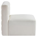 Manufacturer Color_Cream -- Quincy Cream Velvet Upholstered Comfort Modular Armless Chair IMAGE 6