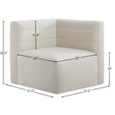  Manufacturer Color_Cream -- Quincy Cream Velvet Upholstered Comfort Modular Corner Chair IMAGE 13