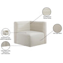  Manufacturer Color_Cream -- Quincy Cream Velvet Upholstered Comfort Modular Corner Chair IMAGE 14