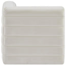  Manufacturer Color_Cream -- Quincy Cream Velvet Upholstered Comfort Modular Corner Chair IMAGE 4