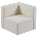  Manufacturer Color_Cream -- Quincy Cream Velvet Upholstered Comfort Modular Corner Chair IMAGE 5
