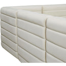  Manufacturer Color_Cream -- Quincy 126" Cream Velvet Upholstered Comfort 4 pc Modular Sofa IMAGE 10