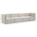 Meridian Quincy Cream Velvet Modular Sofa IMAGE 14