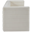  Manufacturer Color_Cream -- Quincy 126" Cream Velvet Upholstered Comfort 4 pc Modular Sofa IMAGE 6