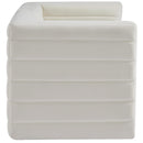  Manufacturer Color_Cream -- Quincy 63" Cream Velvet Upholstered Comfort 2 pc Modular Loveseat IMAGE 6