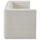  Manufacturer Color_Cream -- Quincy 95" Cream Velvet Upholstered Comfort 3 pc Modular Sofa IMAGE 6