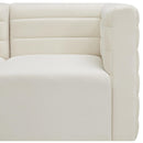  Manufacturer Color_Cream -- Quincy 126" Cream Velvet Upholstered Comfort 5 pc Modular Sectional IMAGE 11