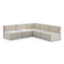  Manufacturer Color_Cream -- Quincy 94" Cream Velvet Upholstered Comfort 5 pc Modular Sectional IMAGE 1