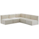 Meridian Quincy Fabric Sectional 677Cream-Sec5B IMAGE 1
