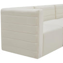  Manufacturer Color_Cream -- Quincy 95" Cream Velvet Upholstered Comfort 5 pc Modular Sectional IMAGE 7
