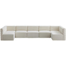 Meridian Quincy Fabric Sectional 677Cream-Sec7B IMAGE 1