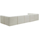  Manufacturer Color_Cream -- Quincy 157" Cream Velvet Upholstered Comfort 7 pc Modular Sectional IMAGE 3