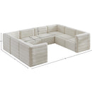  Manufacturer Color_Cream -- Quincy 126" Cream Velvet Upholstered Comfort 8 pc Modular Sectional IMAGE 15