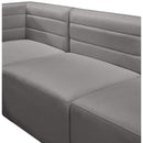  Manufacturer Color_Grey -- Quincy Grey Velvet Upholstered Comfort Modular Armless Chair IMAGE 13