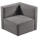  Manufacturer Color_Grey -- Quincy Grey Velvet Upholstered Comfort Modular Corner Chair IMAGE 5