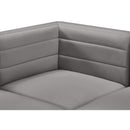  Manufacturer Color_Grey -- Quincy Grey Velvet Upholstered Comfort Modular Corner Chair IMAGE 8