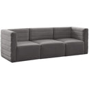 Meridian Quincy Stationary Fabric Sofa 677Grey-S95 IMAGE 1