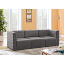  Manufacturer Color_Grey -- Quincy 95" Grey Velvet Upholstered Comfort 3 pc Modular Sofa IMAGE 2
