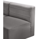  Manufacturer Color_Grey -- Quincy 95" Grey Velvet Upholstered Comfort 4 pc Modular Sectional IMAGE 7