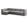  Manufacturer Color_Grey -- Quincy 126" Grey Velvet Upholstered Comfort 5 pc Modular Sectional IMAGE 1