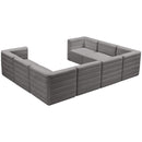  Manufacturer Color_Grey -- Quincy 126" Grey Velvet Upholstered Comfort 8 pc Modular Sectional IMAGE 4