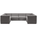  Manufacturer Color_Grey -- Quincy 126" Grey Velvet Upholstered Comfort 8 pc Modular Sectional IMAGE 5
