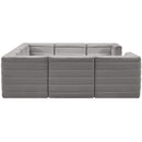  Manufacturer Color_Grey -- Quincy 126" Grey Velvet Upholstered Comfort 8 pc Modular Sectional IMAGE 7