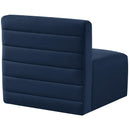  Manufacturer Color_Navy -- Quincy Navy Velvet Upholstered Comfort Modular Armless Chair IMAGE 3