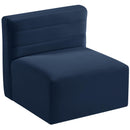  Manufacturer Color_Navy -- Quincy Navy Velvet Upholstered Comfort Modular Armless Chair IMAGE 4
