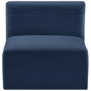  Manufacturer Color_Navy -- Quincy Navy Velvet Upholstered Comfort Modular Armless Chair IMAGE 5