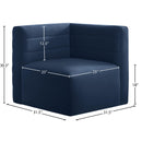  Manufacturer Color_Navy -- Quincy Navy Velvet Upholstered Comfort Modular Corner Chair IMAGE 13