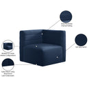  Manufacturer Color_Navy -- Quincy Navy Velvet Upholstered Comfort Modular Corner Chair IMAGE 14