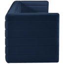  Manufacturer Color_Navy -- Quincy 126" Navy Velvet Upholstered Comfort 4 pc Modular Sofa IMAGE 6